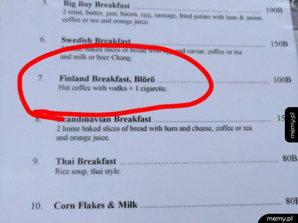 Fińskie śniadanie