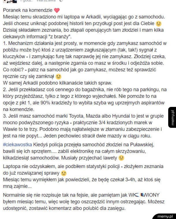 Złodzieje samochodów w dzisiejszych czasach