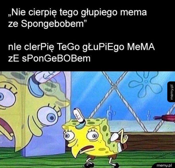 Mem ze spongebobem