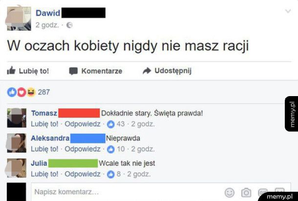 W oczach kobiety