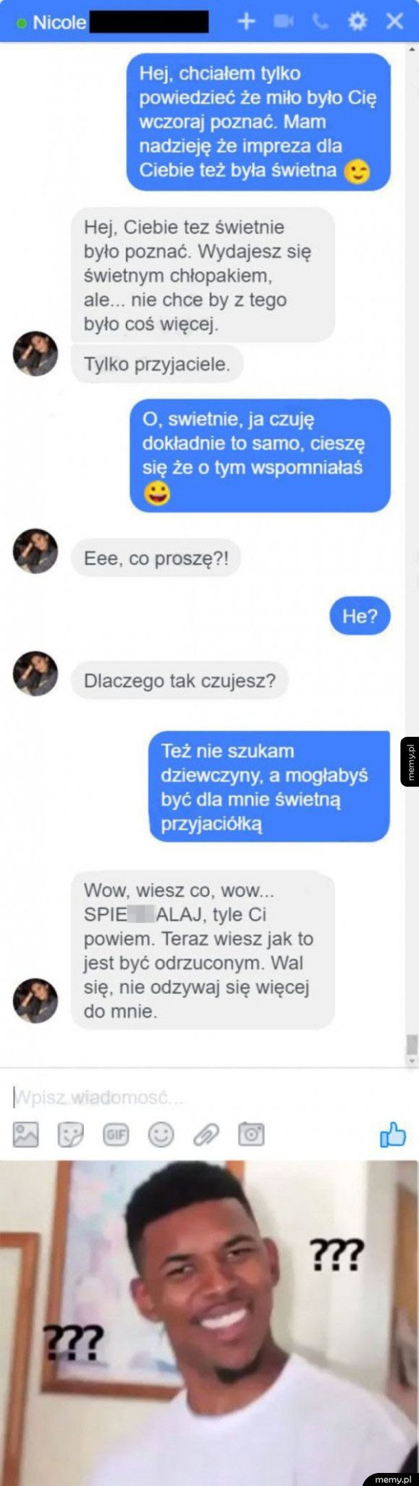 Teraz już wie, jak smakuje odrzucenie