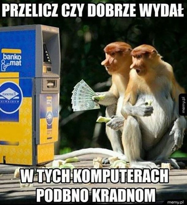 Janusze przy bankomacie