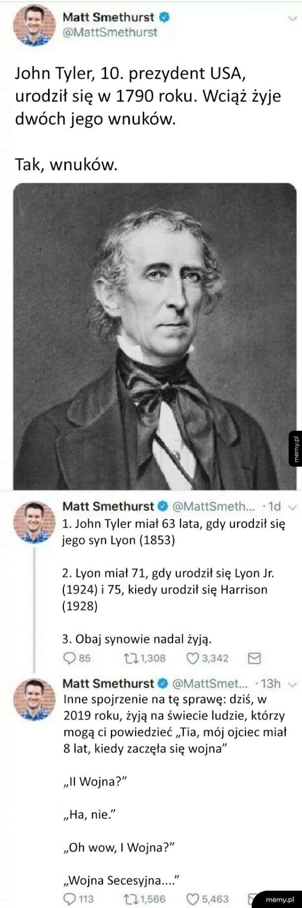 Zakończył kadencję jeszcze przed Lincolnem!