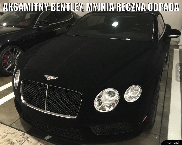 Aksamitny Bentley.