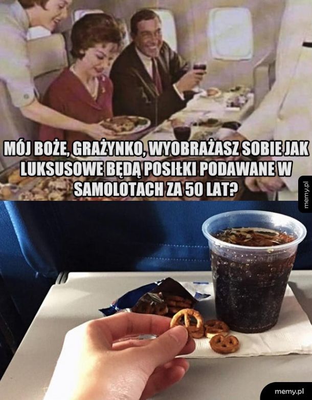 Posiłki w samolotach
