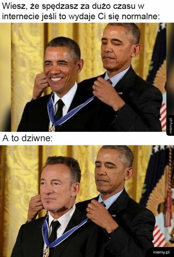 To Obama nie wręczał tego medalu samemu sobie?