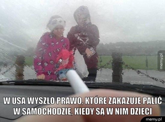   W USA wyszło prawo, które zakazuje palić w samochodzie, kiedy s