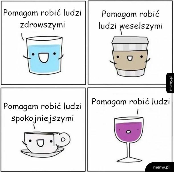 Różne rodzaje napojów