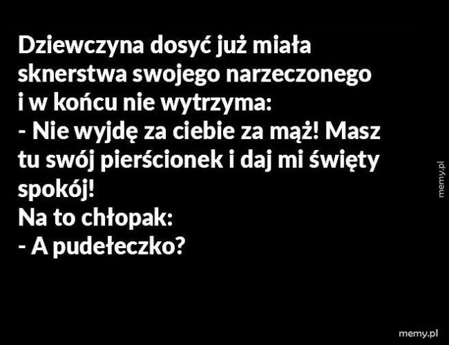 Chłopak sknera