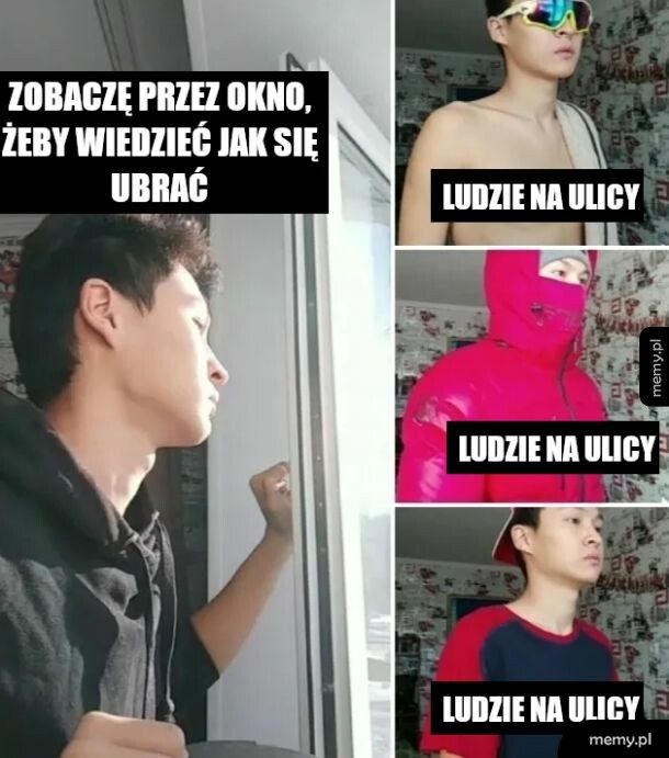 Ubiór zależy od godziny wyjścia