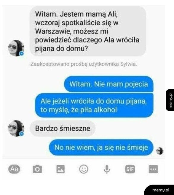 Dlaczego Ala wróciła pijana do domu?