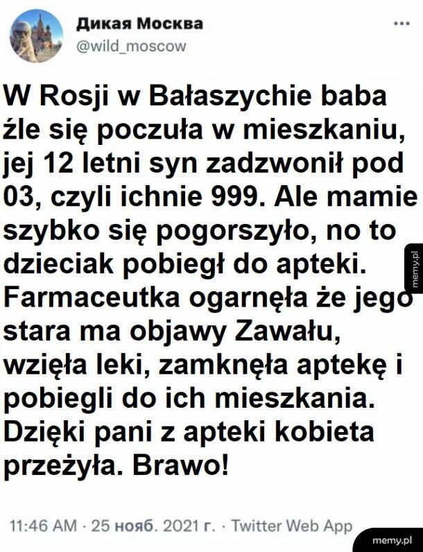 Czasem na świecie dzieje się pomyślnie