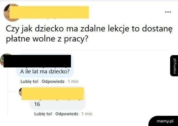 Nie może zostać samo w domu