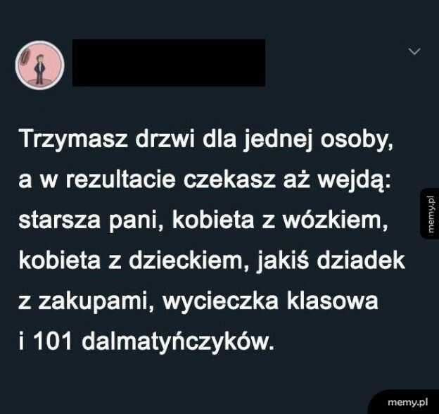 Kiedy przytrzymasz komuś drzwi