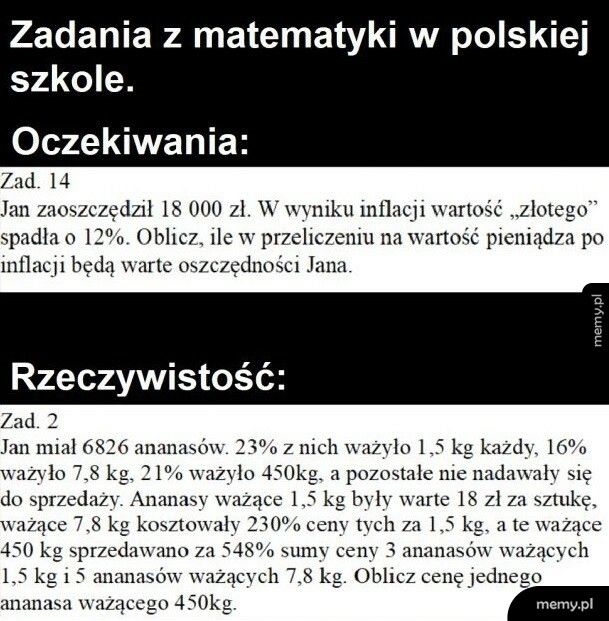 Zadania z matematyki