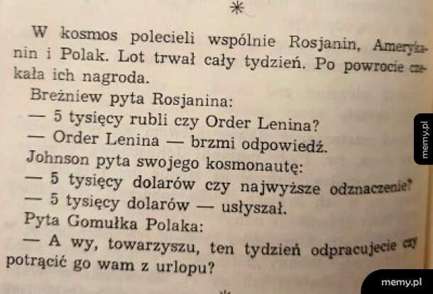 Kawały z PRL nic a nic się nie zestarzały...