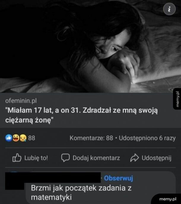 Niczym zadanko z matmy