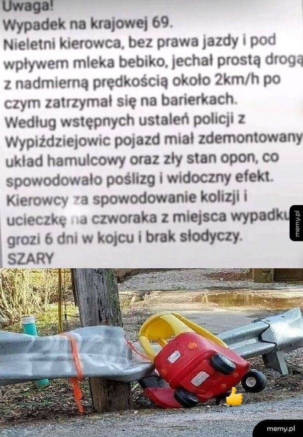 Wypadek na krajowej 69