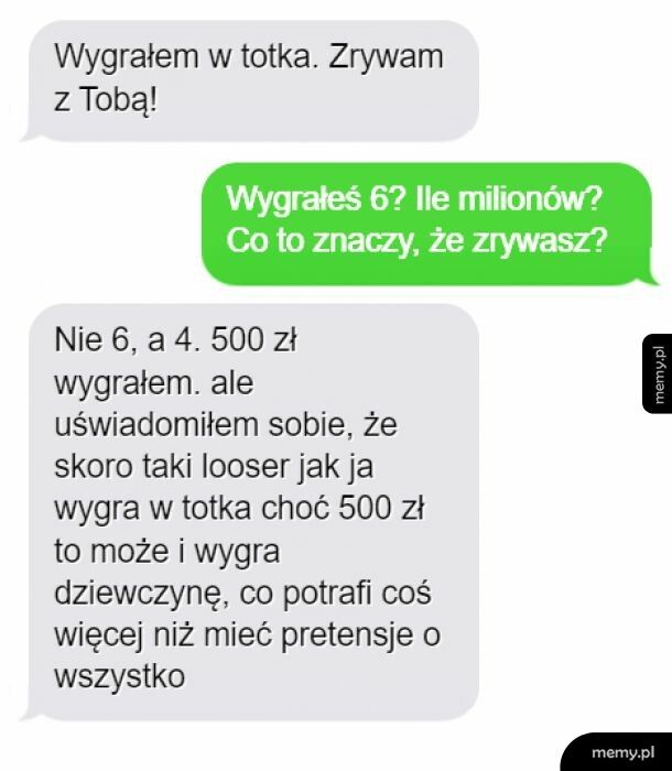 Wygrałem w totka