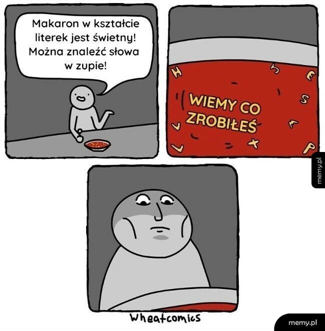 Makaron w kształcie literek