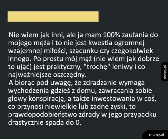 Zaufanie do męża