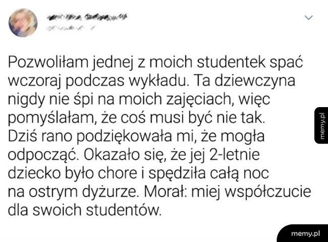 Drzemka na wykładzie