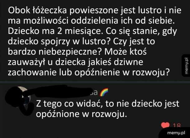 Co się stanie, gdy dziecko spojrzy w lustro?