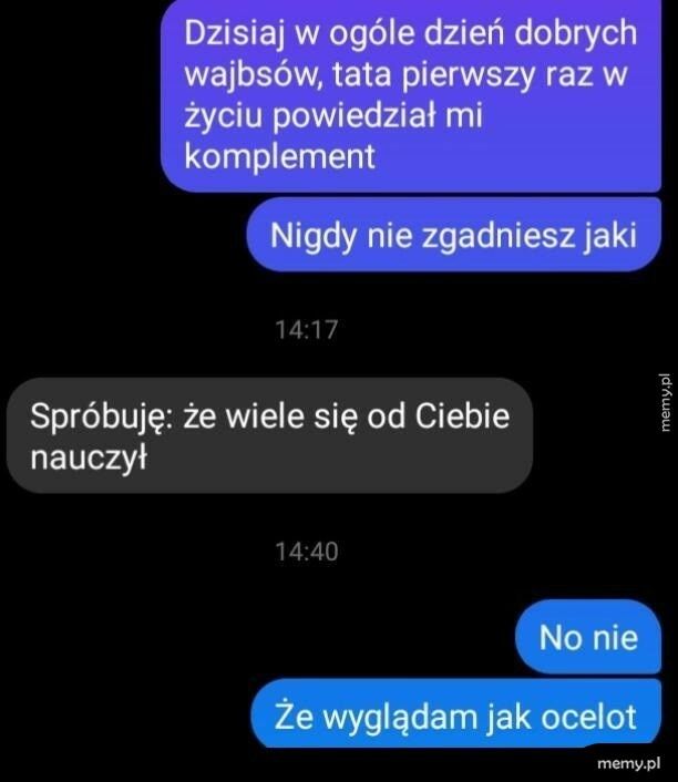 Pierwszy komplement od ojca