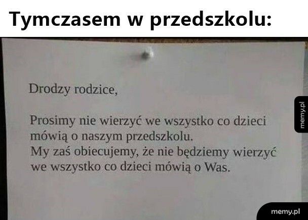 Ogłoszenie dla rodziców