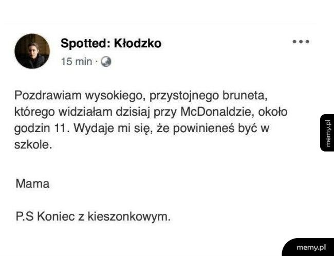 Pozdrowienia dla przystojnego bruneta