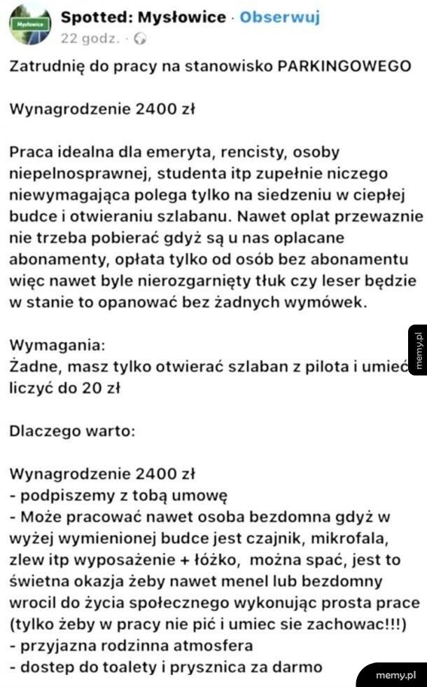 Ogłoszenie o pracę