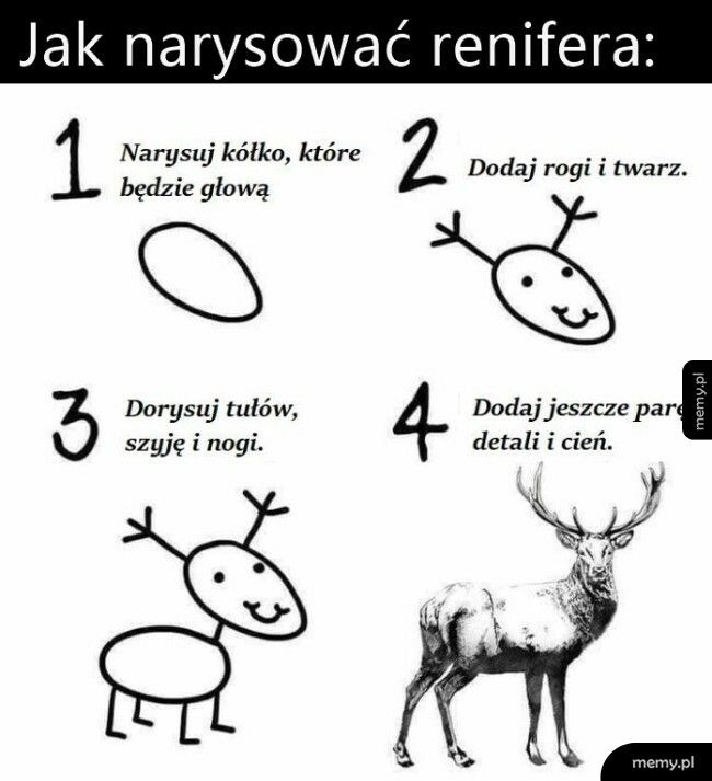 Jak narysować renifera