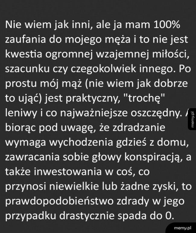 Kwestia zaufania do męża