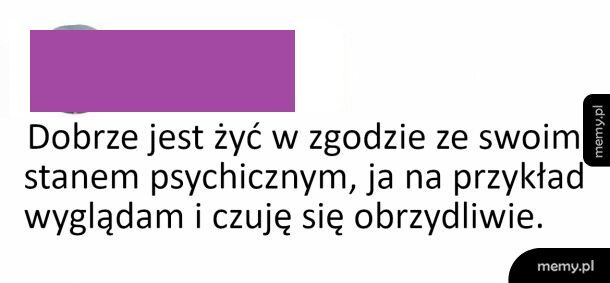 życie w zgodzie ze sobą