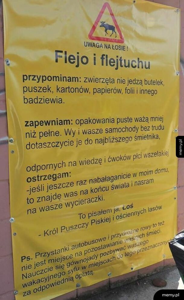 Mamy wiosnę, robi się coraz cieplej, zaczyna się czas wycieczek, piknikow, imprez w plenerze... Uważajcie na łosie...