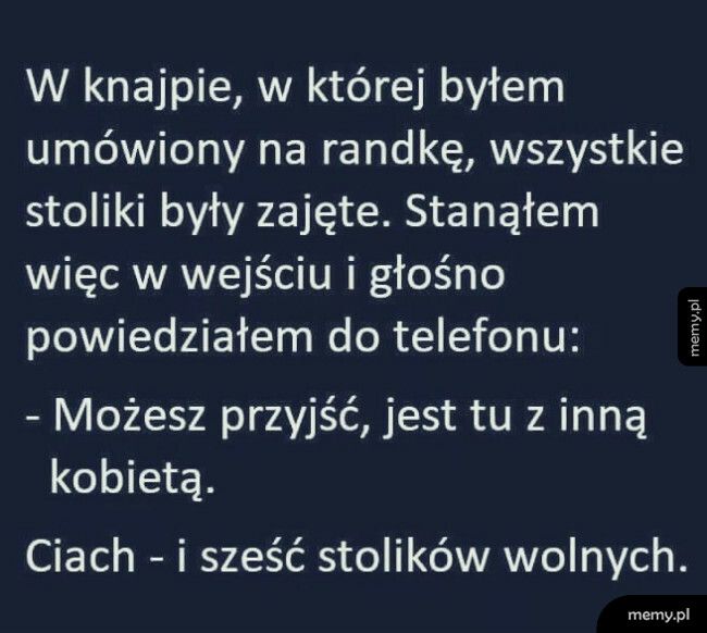 Kiedy wszystkie stoliki są zajęte