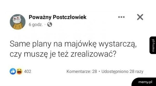 Plany na majówkę