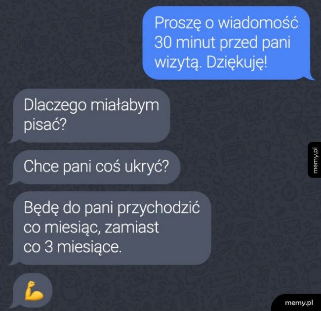 Prośba do właścicielki mieszkania