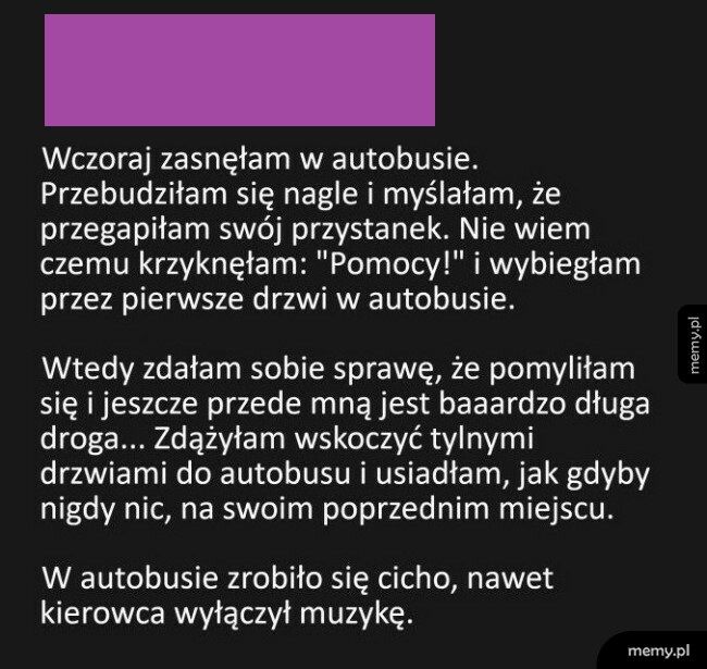 Drzemka w autobusie