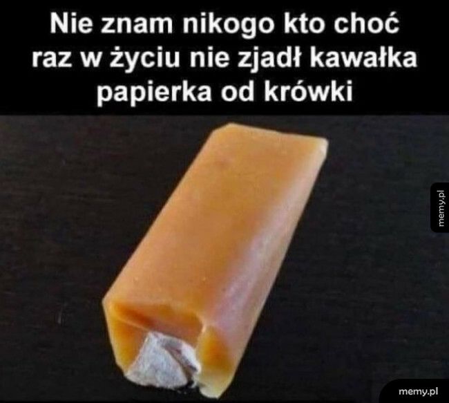 Krówka z papierkiem