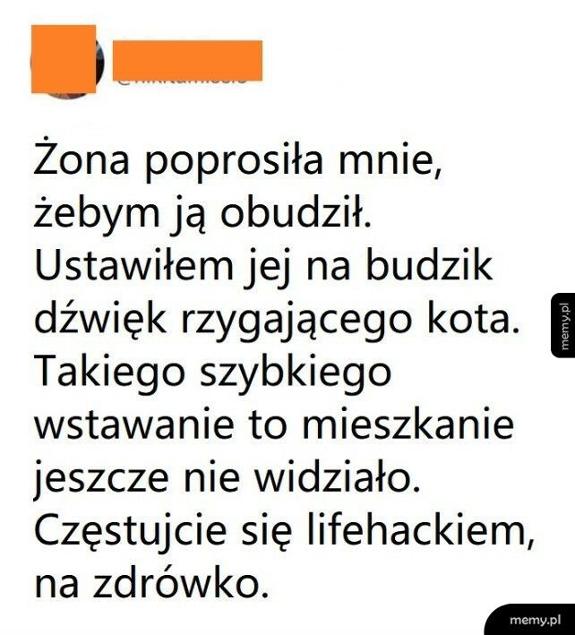 Budzenie żony