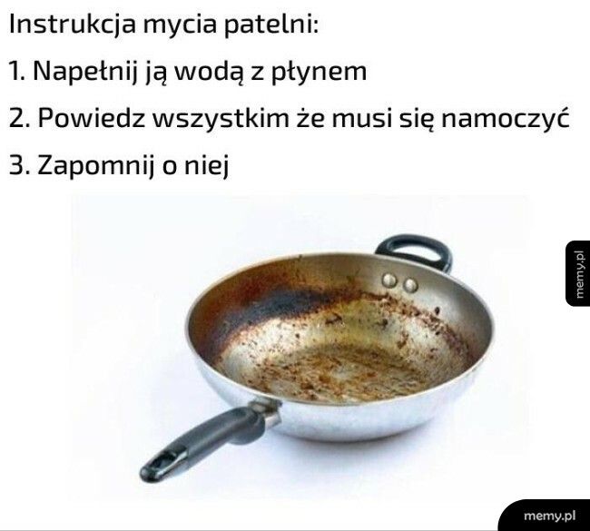 Instrukcja mycie patelni