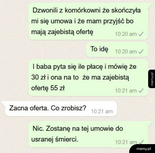 Świetna oferta dla stałego klienta