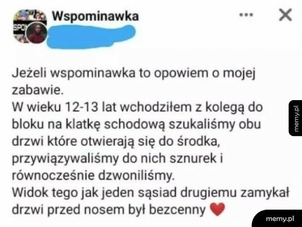 Zabawa z dzieciństwa