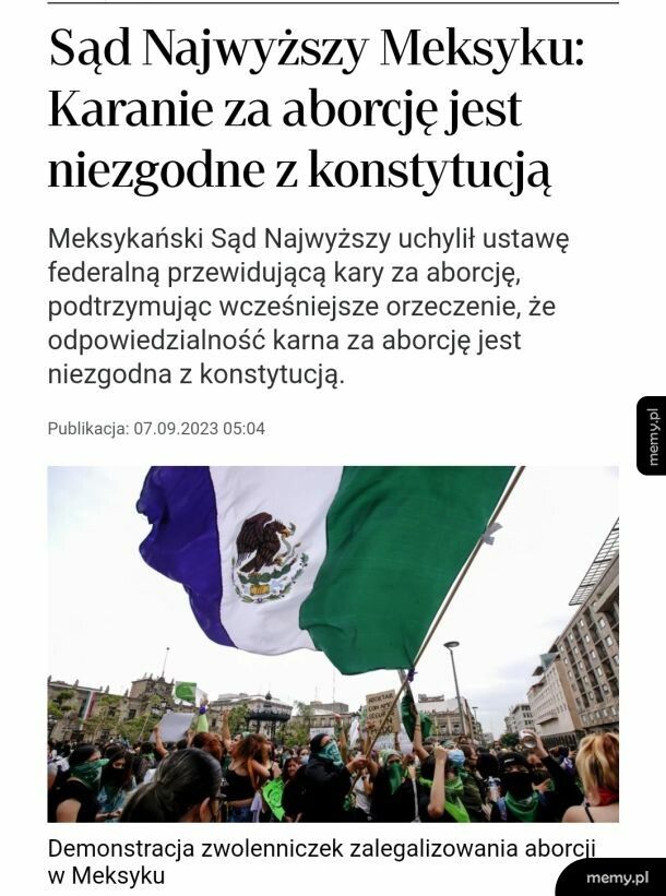 Potężny zwrot Meksyku...