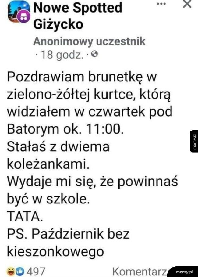 Pozdrowienia dla pewnej brunetki...