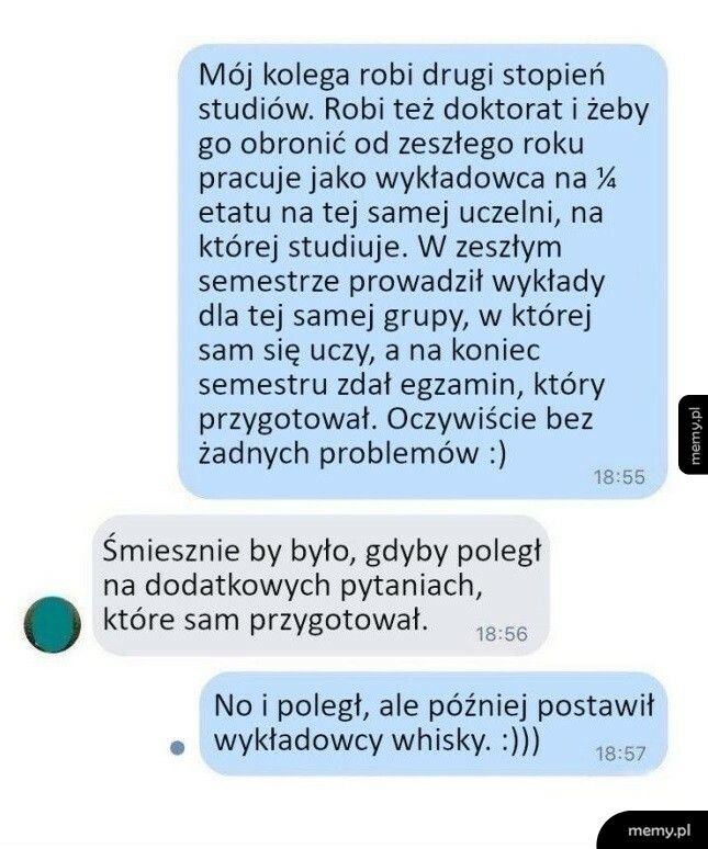 Student i wykładowca w jednej osobie