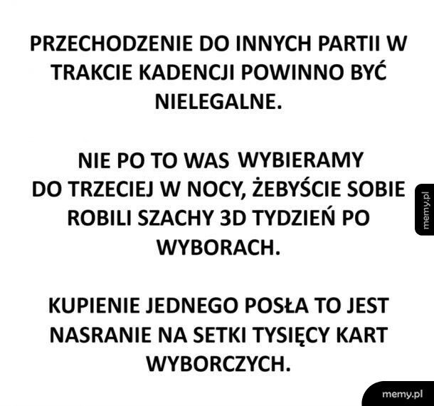 Przechodzenie do innych partii...