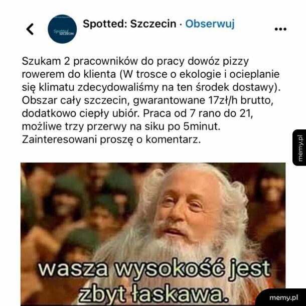 Ogłoszenie o pracę