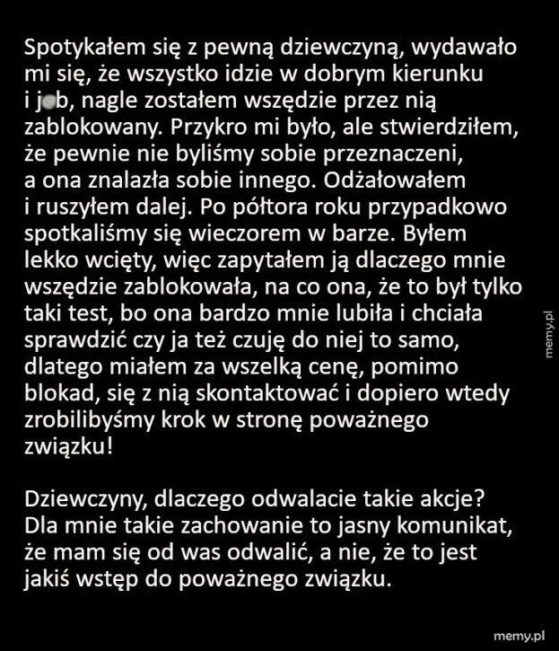 Zablokowany przez dziewczynę